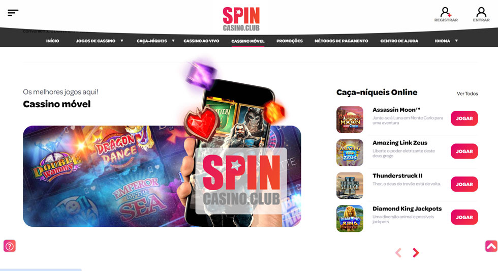 Cassino Spin casino ao Vivo